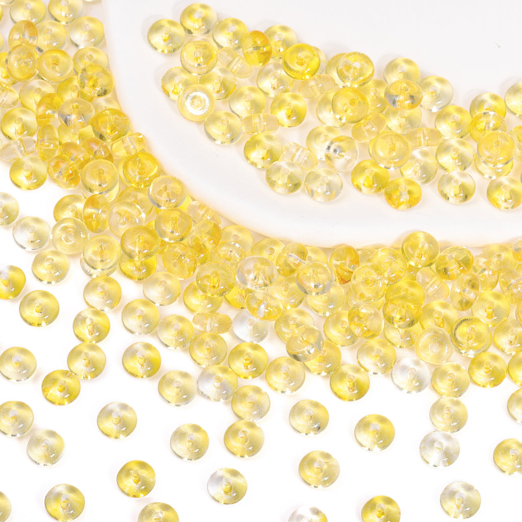 Various Colors Transparent Candy Series Lucky Buckle Shape Glass Seed Beads WholesaleRhinestone