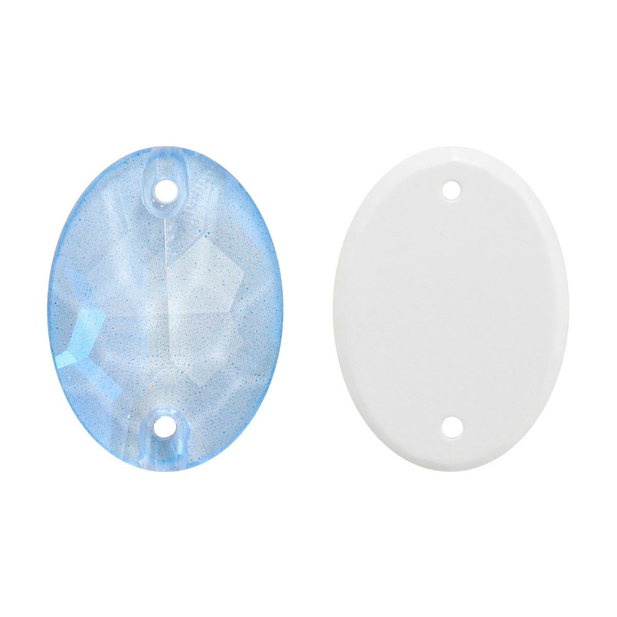 Electric Neon Light Blue Oval Shape High Quality Glass Sew-on Rhinestones WholesaleRhinestone メイン画像