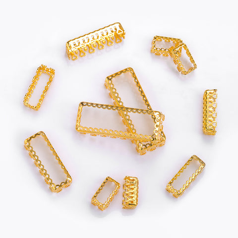 Princess Baguette Shape High-Quality Sew-on Nest Hollow Claw For Rhinestone Claw settings