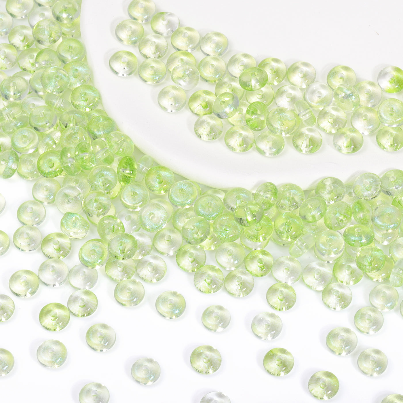 Various Colors Transparent Candy Series Lucky Buckle Shape Glass Seed Beads WholesaleRhinestone