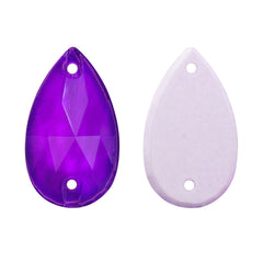 Mocha Neon Violet Drop Shape High Quality Glass Sew-on Rhinestones