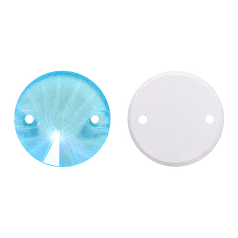 Electric Neon Aquamarine Rivoli Shape High Quality Glass Sew-on Rhinestones WholesaleRhinestone Huvudsaklig produktbild