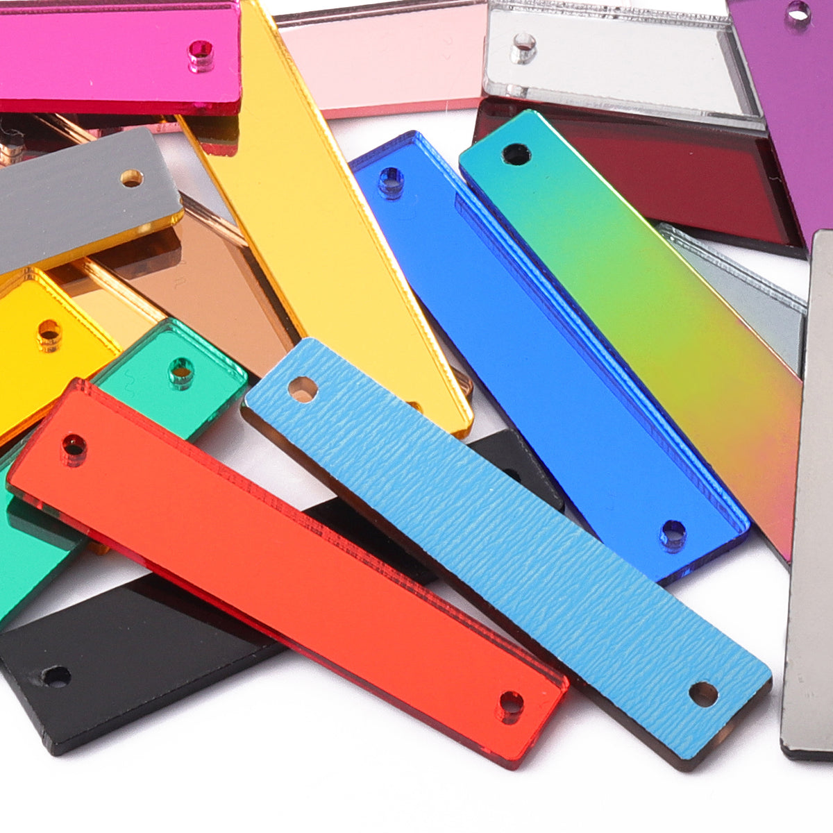 Strip Shape Multi Colors Acrylic Sew-on Mirror For Dance Costume WholesaleRhinestone