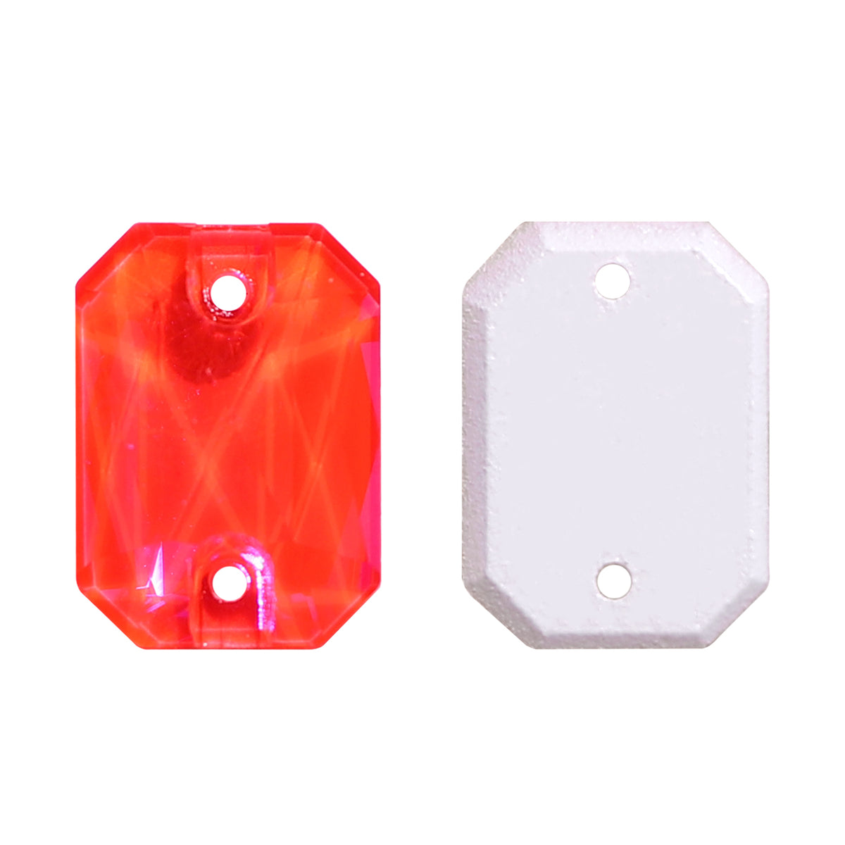 Electric Neon Hyacinth Octagon Shape High Quality Glass Sew-on Rhinestones