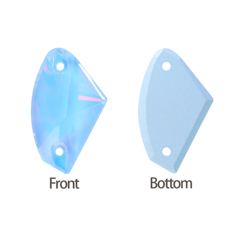 Light Sapphire AM Galactic Shape High Quality Glass Sew-on Rhinestones