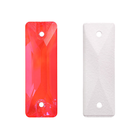 Electric Neon Hyacinth Cosmic Baguette Shape High Quality Glass Sew-on Rhinestones WholesaleRhinestone Immagine principale del prodotto