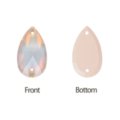 Silk AM Drop Shape High Quality Glass Sew-on Rhinestones
