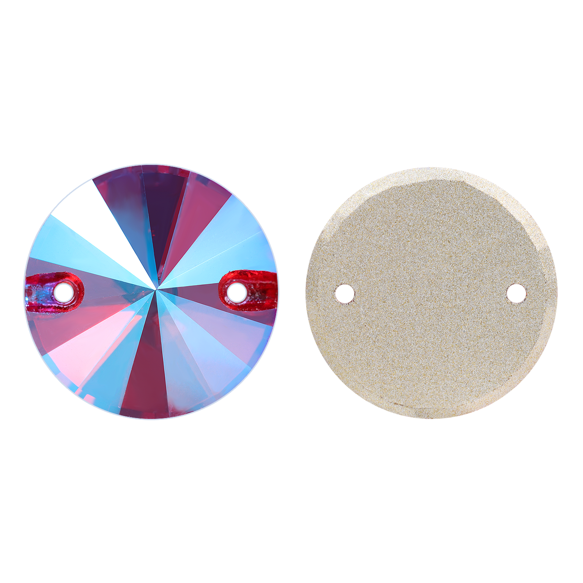 Light Siam Shimmer Rivoli Shape High Quality Glass Sew-on Rhinestones WholesaleRhinestone Imagen principal del producto