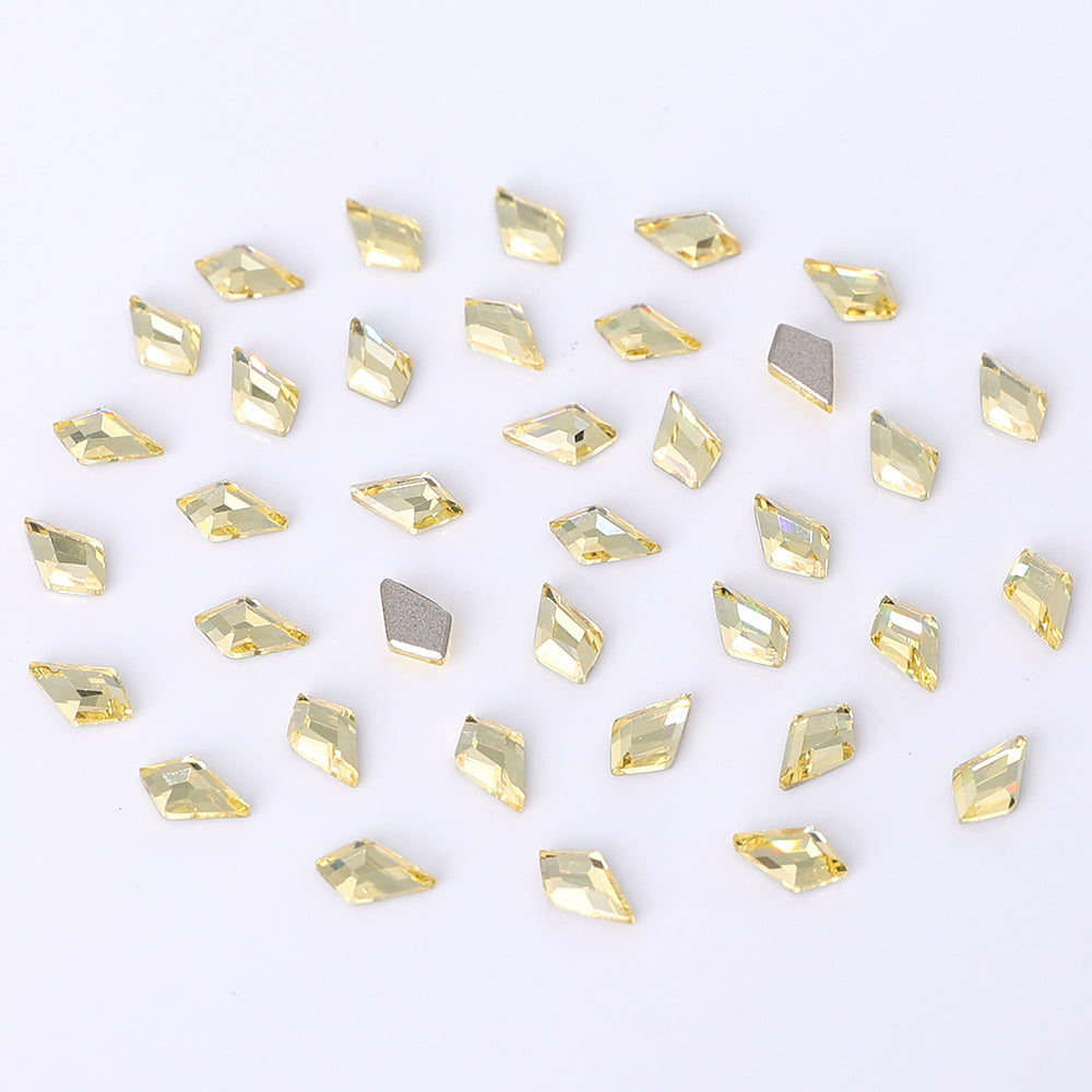 Arrow Shape Multi Colors Small Size Glass Beveled Flat Back Fancy Rhinestones For Nail Art WholesaleRhinestone