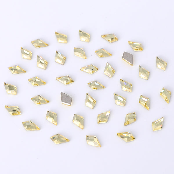 Arrow Shape Multi Colors Small Size Glass Beveled Flat Back Fancy Rhinestones For Nail Art WholesaleRhinestone