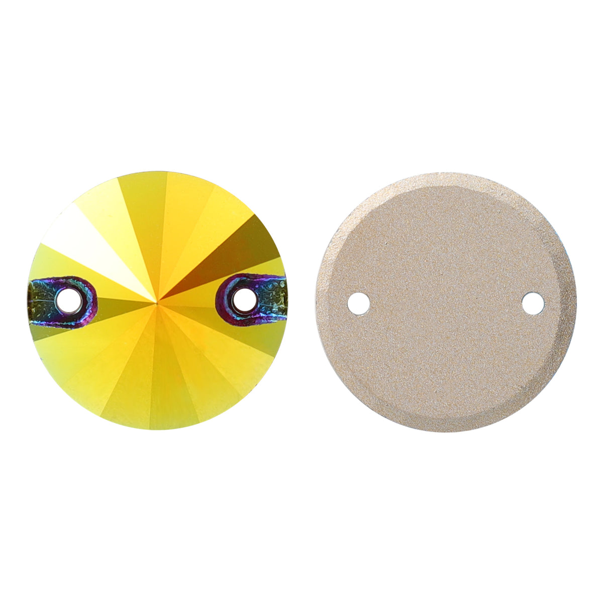 Siam AB Rivoli Shape High Quality Glass Sew-on Rhinestones WholesaleRhinestone Main image
