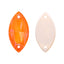 Electric Neon Orange Yellow Navette Shape High Quality Glass Sew-on Rhinestones WholesaleRhinestone