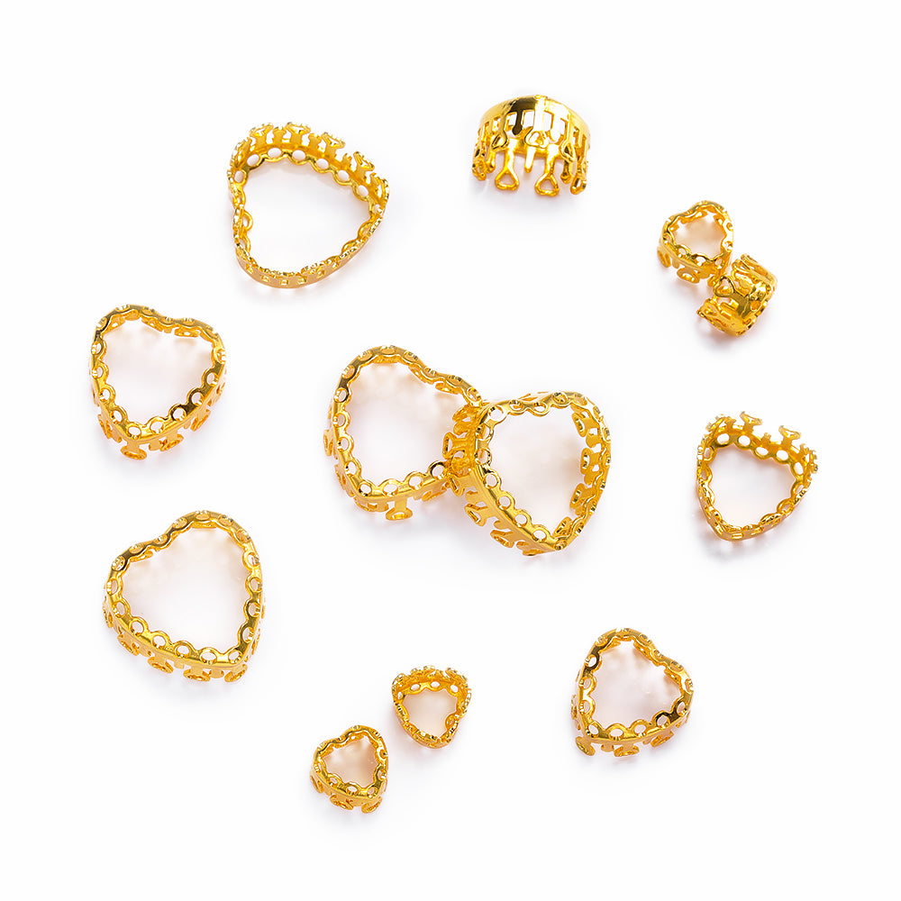 Maxi Heart Shape High-Quality Sew-on Nest Hollow Claw For Rhinestone Claw settings WholesaleRhinestone