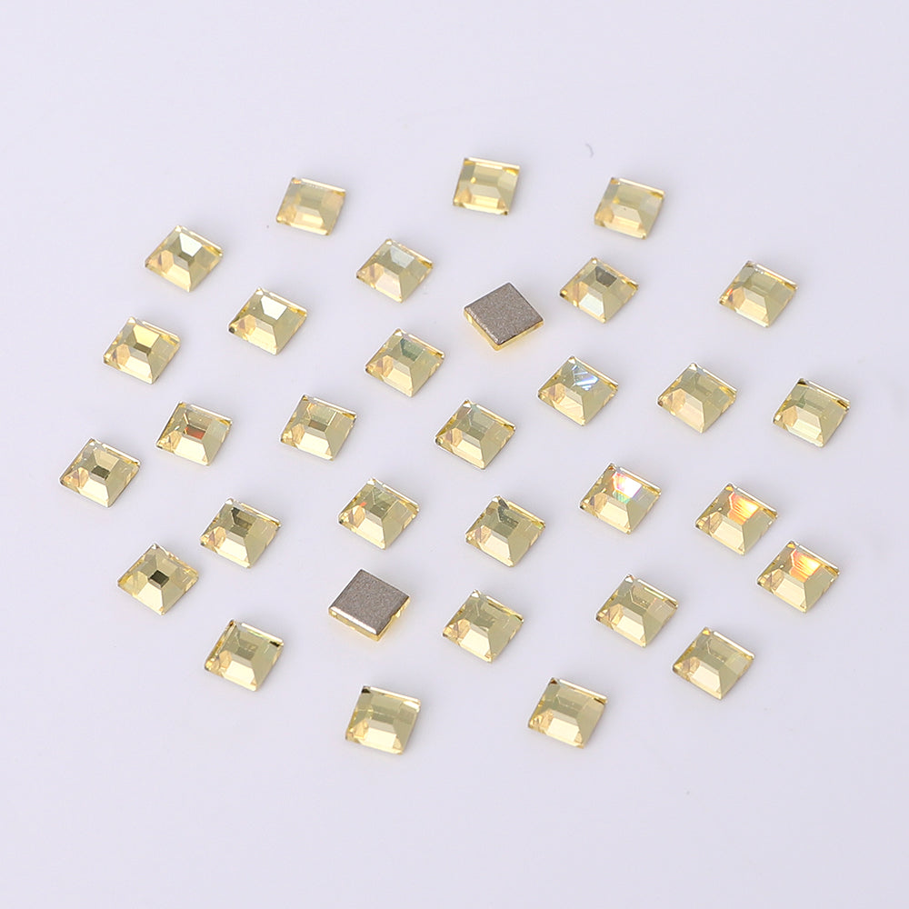 Square Shape Multi Colors Small Size Glass Beveled Flat Back Fancy Rhinestones For Nail Art WholesaleRhinestone