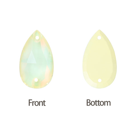 Jonquil Am Drop Shape Hoge kwaliteit Glazen Sewa-on Strass-On Secundaire afbeelding