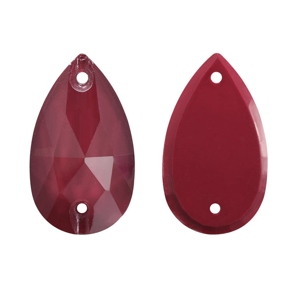 Mocha Light Siam Drop Shape High Quality Glass Sew-on Rhinestones WholesaleRhinestone