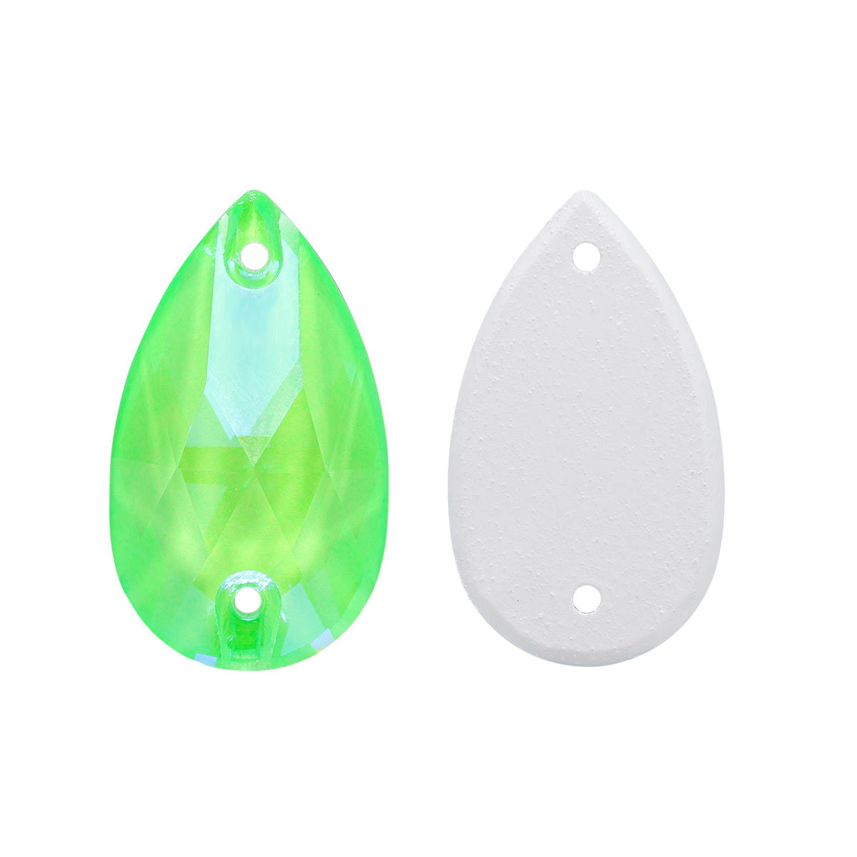 Electric Neon Peridot Drop Shape High Quality Glass Sew-on Rhinestones WholesaleRhinestone メイン画像