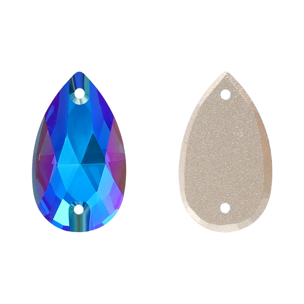 Indicolite Shimmer Drop Shape High Quality Glass Sew-on Rhinestones WholesaleRhinestone Main image
