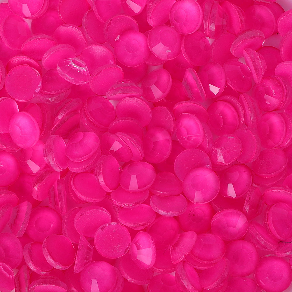 Mocha Neon Rose Glass Flat Back Rhinestones WholesaleRhinestone