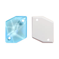 Electric Neon Aquamarine Cosmic Shape High Quality Glass Sew-on Rhinestones
