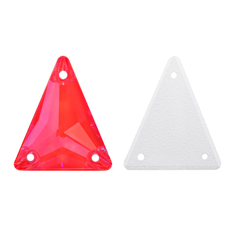 Electric Neon Hyacinth Slim Triangle Shape High Quality Glass Sew-on Rhinestones WholesaleRhinestone Immagine principale del prodotto