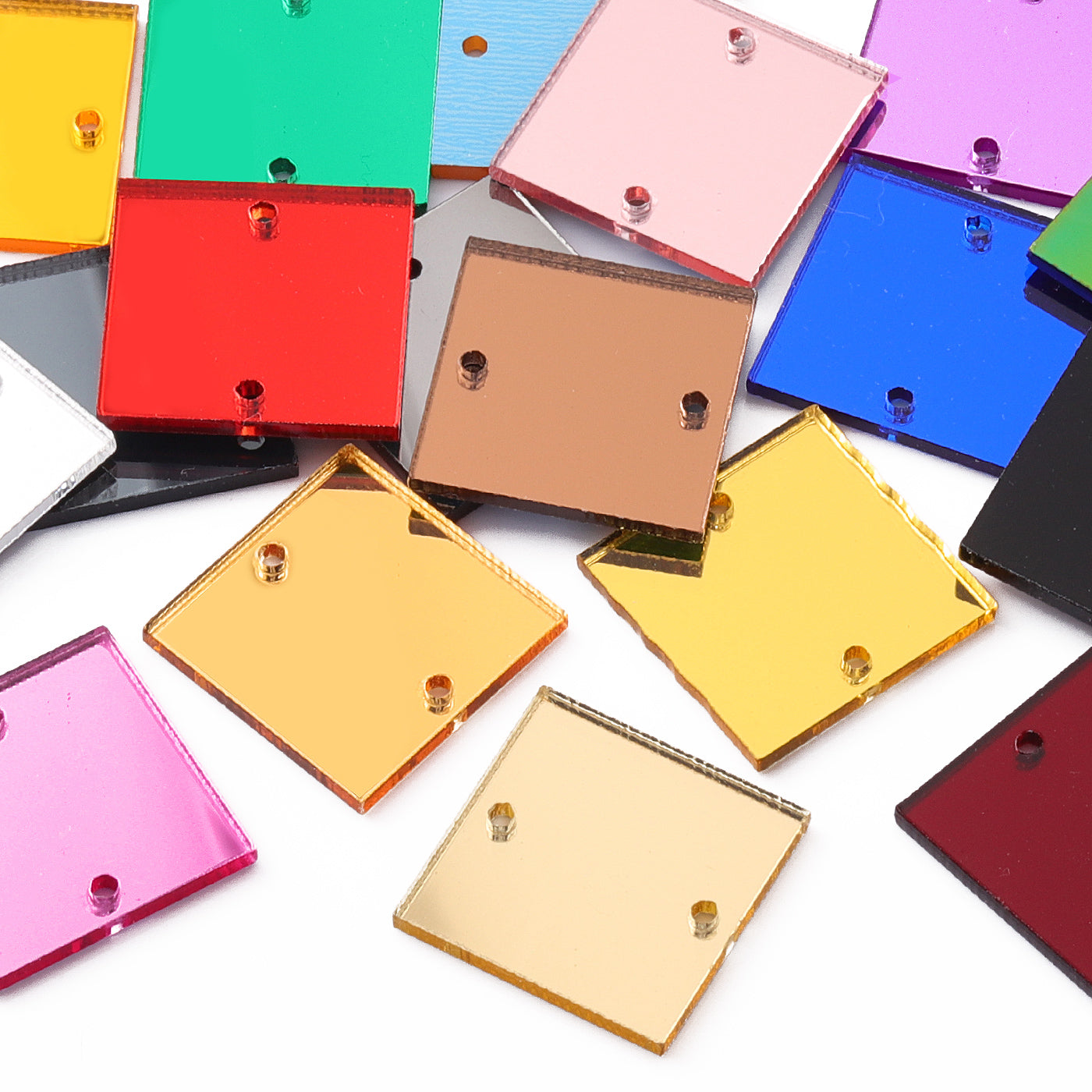 Square Shape Multi Colors Acrylic Sew-on Mirror For Dance Costume WholesaleRhinestone