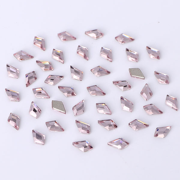 Arrow Shape Multi Colors Small Size Glass Beveled Flat Back Fancy Rhinestones For Nail Art WholesaleRhinestone