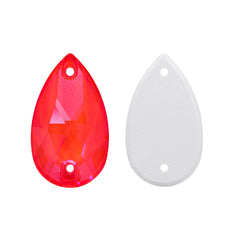 Electric Neon Hyacinth Drop Shape High Quality Glass Sew-on Rhinestones