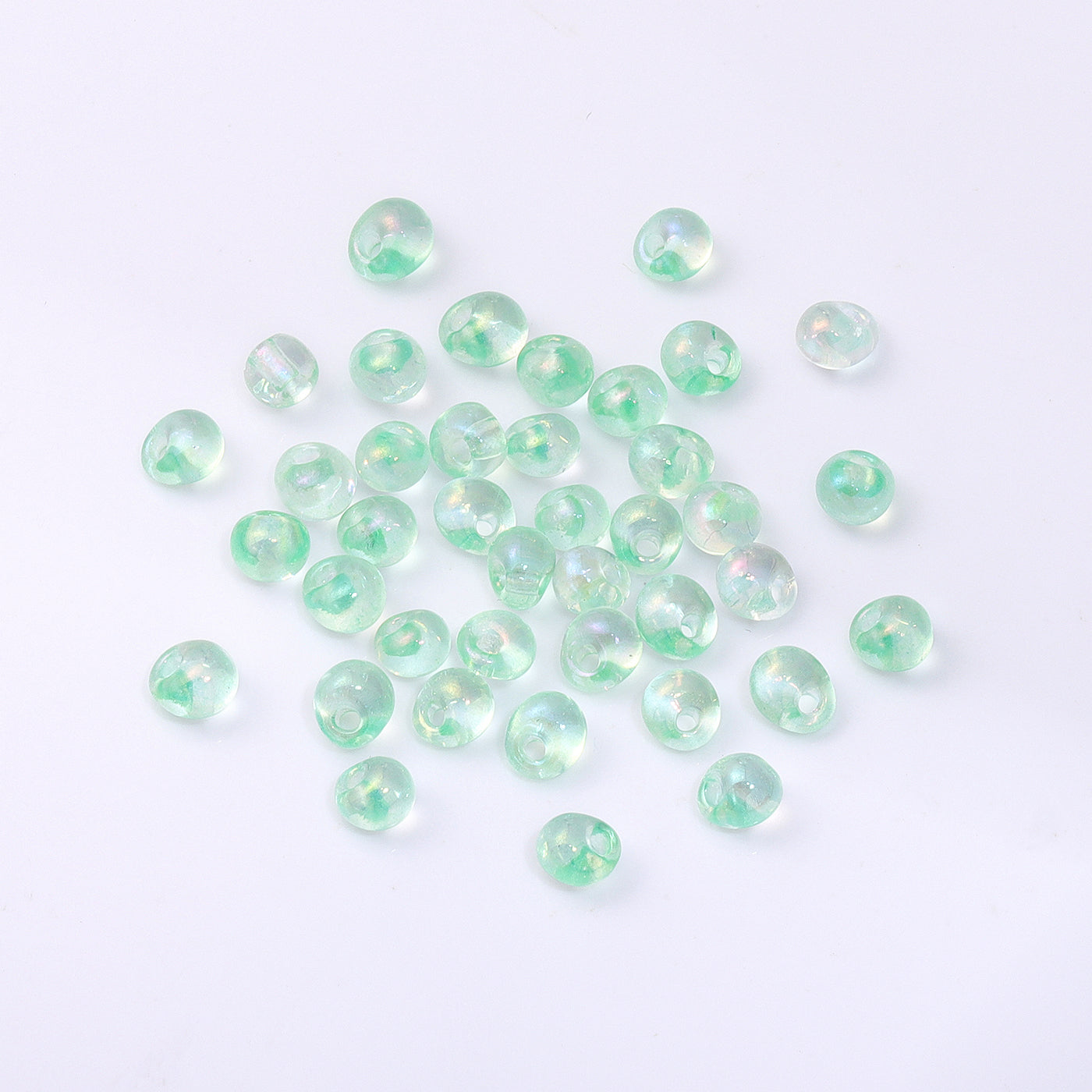 TMAB008 Transparent AB Drop Shape Glass Seed Beads