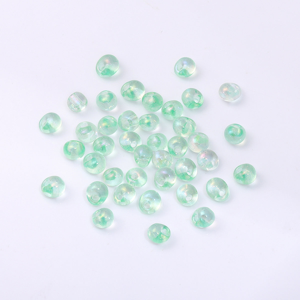 TMAB008 Transparent AB Drop Shape Glass Seed Beads WholesaleRhinestone