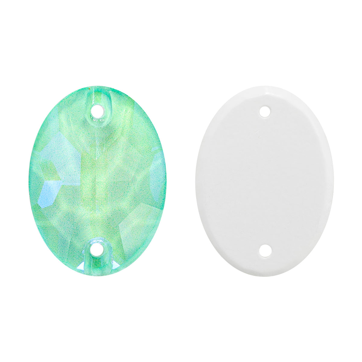 Electric Neon Greenwrap Oval Shape High Quality Glass Sew-on Rhinestones WholesaleRhinestone メイン画像