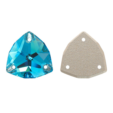 Aquamarine Trilliant Shape High Quality Glass Sew-on Rhinestones WholesaleRhinestone Main image