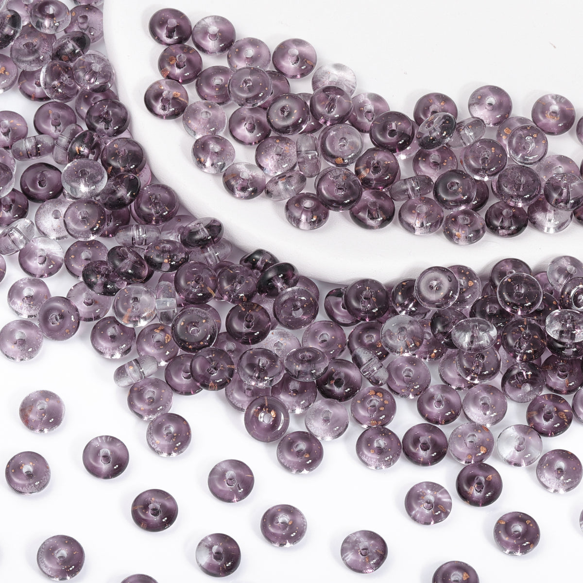 Various Colors Transparent Candy Series Lucky Buckle Shape Glass Seed Beads WholesaleRhinestone