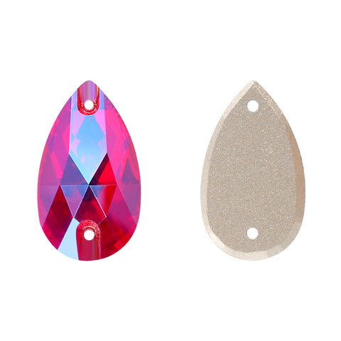 Light Siam Shimmer Drop Shape High Quality Glass Sew-on Rhinestones WholesaleRhinestone Imagen principal del producto
