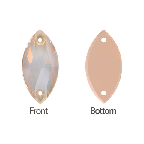 Silk AM Navette Shape High Quality Glass Sew-on Rhinestones