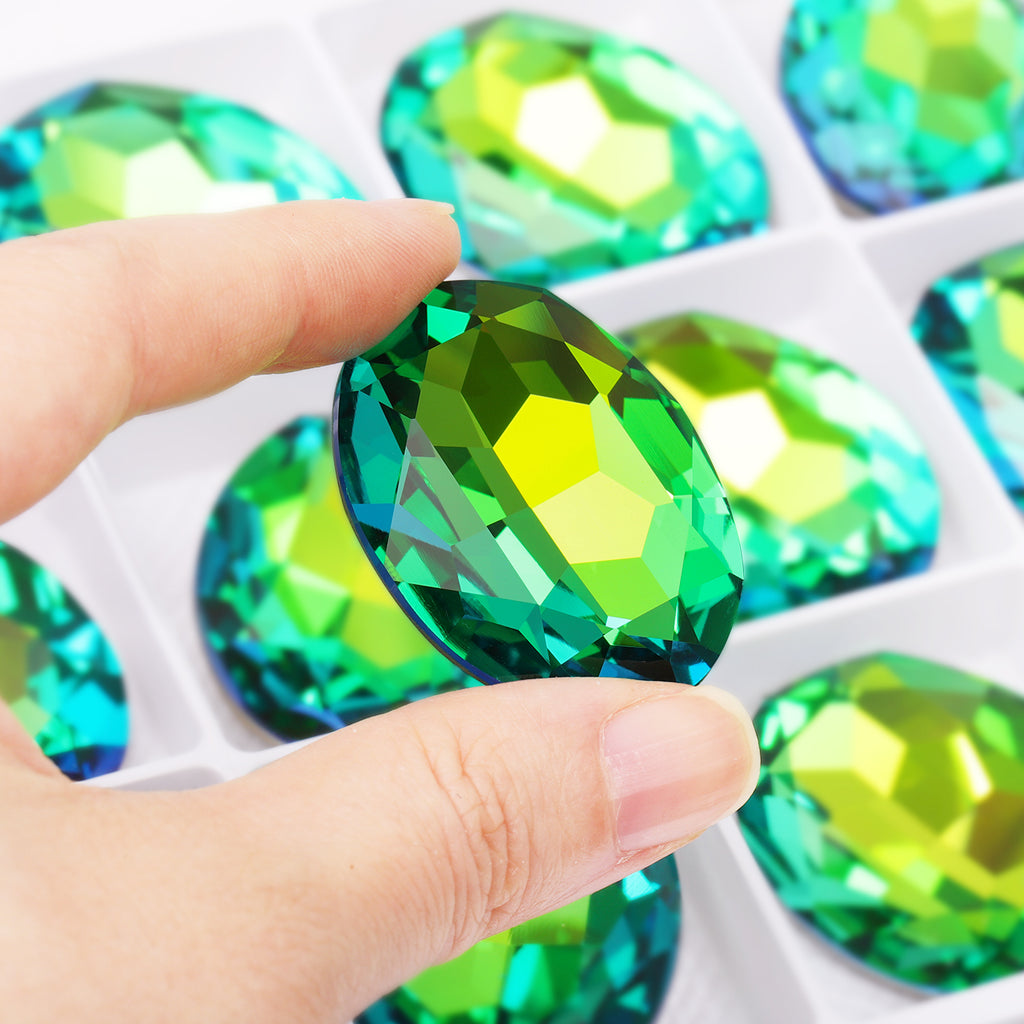 Sphinx Big Oval Shape High Quality Glass Pointed Back Fancy Rhinestones WholesaleRhinestone