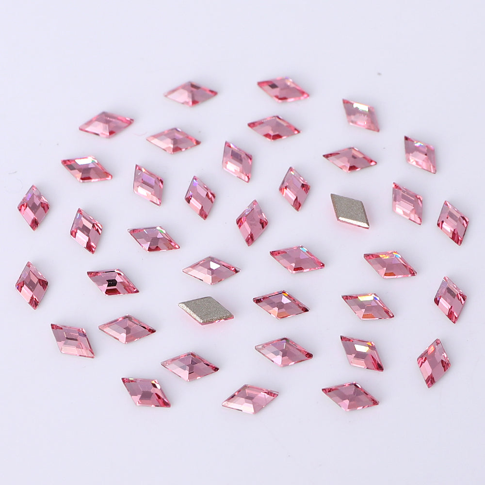 Rhombus Shape Multi Colors Small Size Glass Beveled Flat Back Fancy Rhinestones For Nail Art WholesaleRhinestone