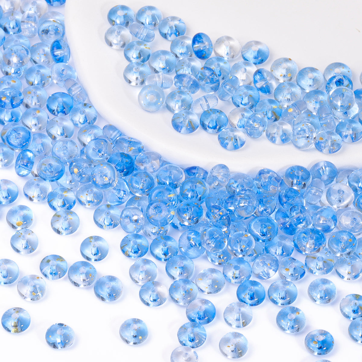 Various Colors Transparent Candy Series Lucky Buckle Shape Glass Seed Beads WholesaleRhinestone