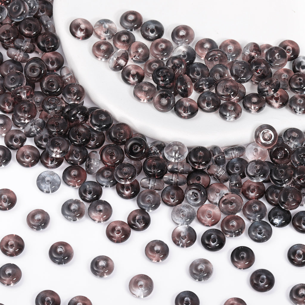Various Colors Transparent Candy Series Lucky Buckle Shape Glass Seed Beads WholesaleRhinestone