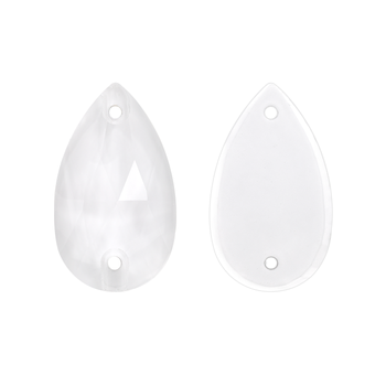 Mocha White Drop Shape High Quality Glass Sew-on Rhinestones WholesaleRhinestone