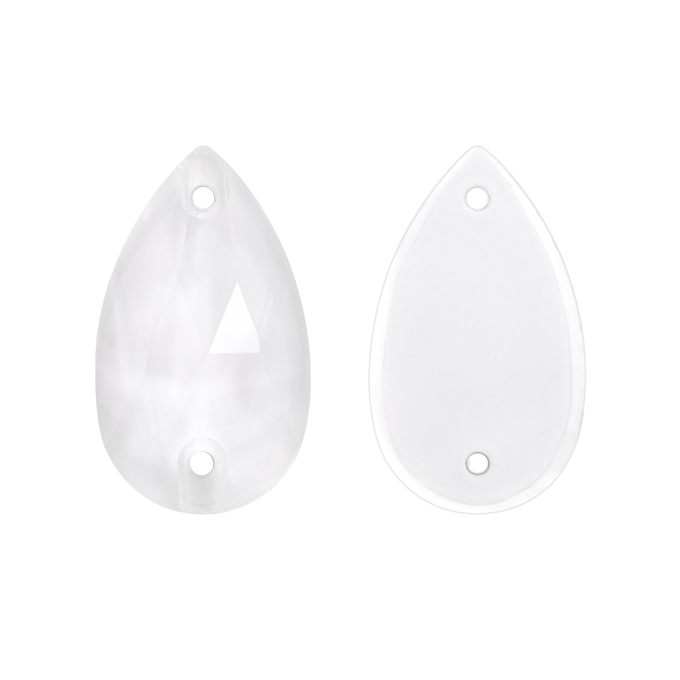 Mocha White Drop Shape High Quality Glass Sew-on Rhinestones WholesaleRhinestone