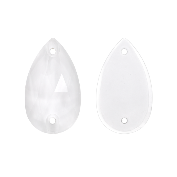 Mocha White Drop Shape High Quality Glass Sew-on Rhinestones WholesaleRhinestone