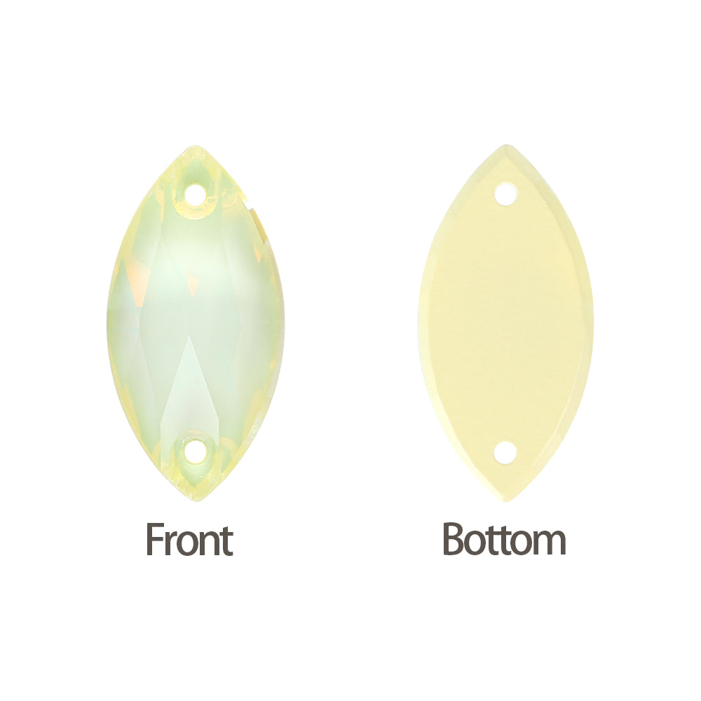 Jonquil AM Navette Shape High Quality Glass Sew-on Rhinestones WholesaleRhinestone