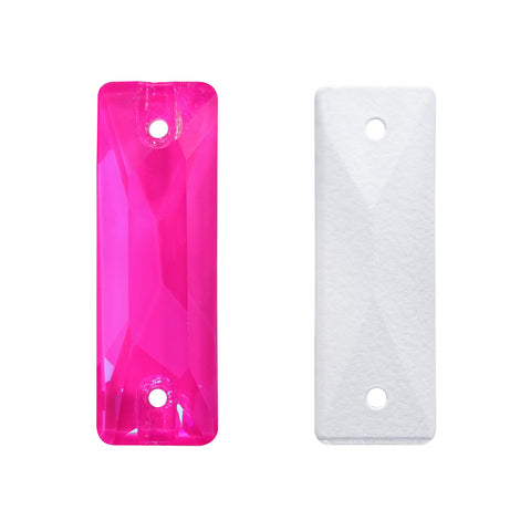 Electric Neon Fuchsia Cosmic Baguette Shape High Quality Glass Sew-on Rhinestones WholesaleRhinestone 메인 이미지