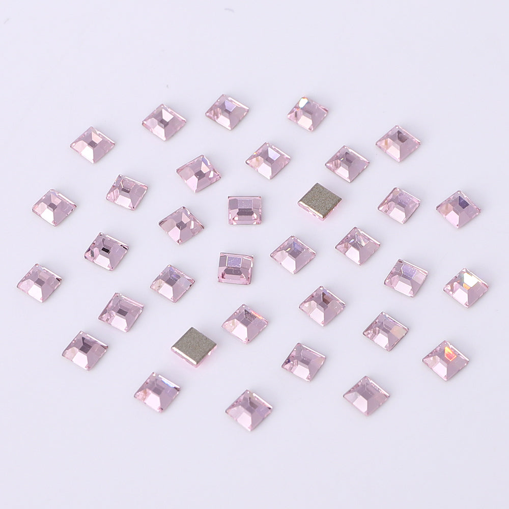 Square Shape Multi Colors Small Size Glass Beveled Flat Back Fancy Rhinestones For Nail Art WholesaleRhinestone