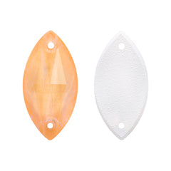 Electric Neon Sunflower Navette Shape High Quality Glass Sew-on Rhinestones