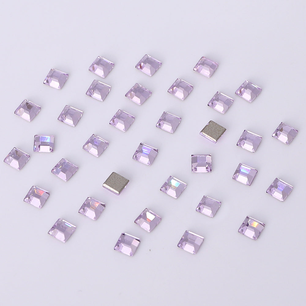 Square Shape Multi Colors Small Size Glass Beveled Flat Back Fancy Rhinestones For Nail Art WholesaleRhinestone