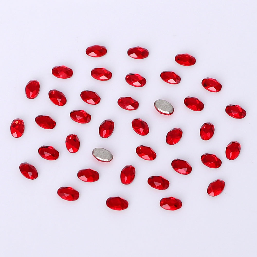 Oval Shape Multi Colors Small Size Glass Beveled Flat Back Fancy Rhinestones For Nail Art WholesaleRhinestone