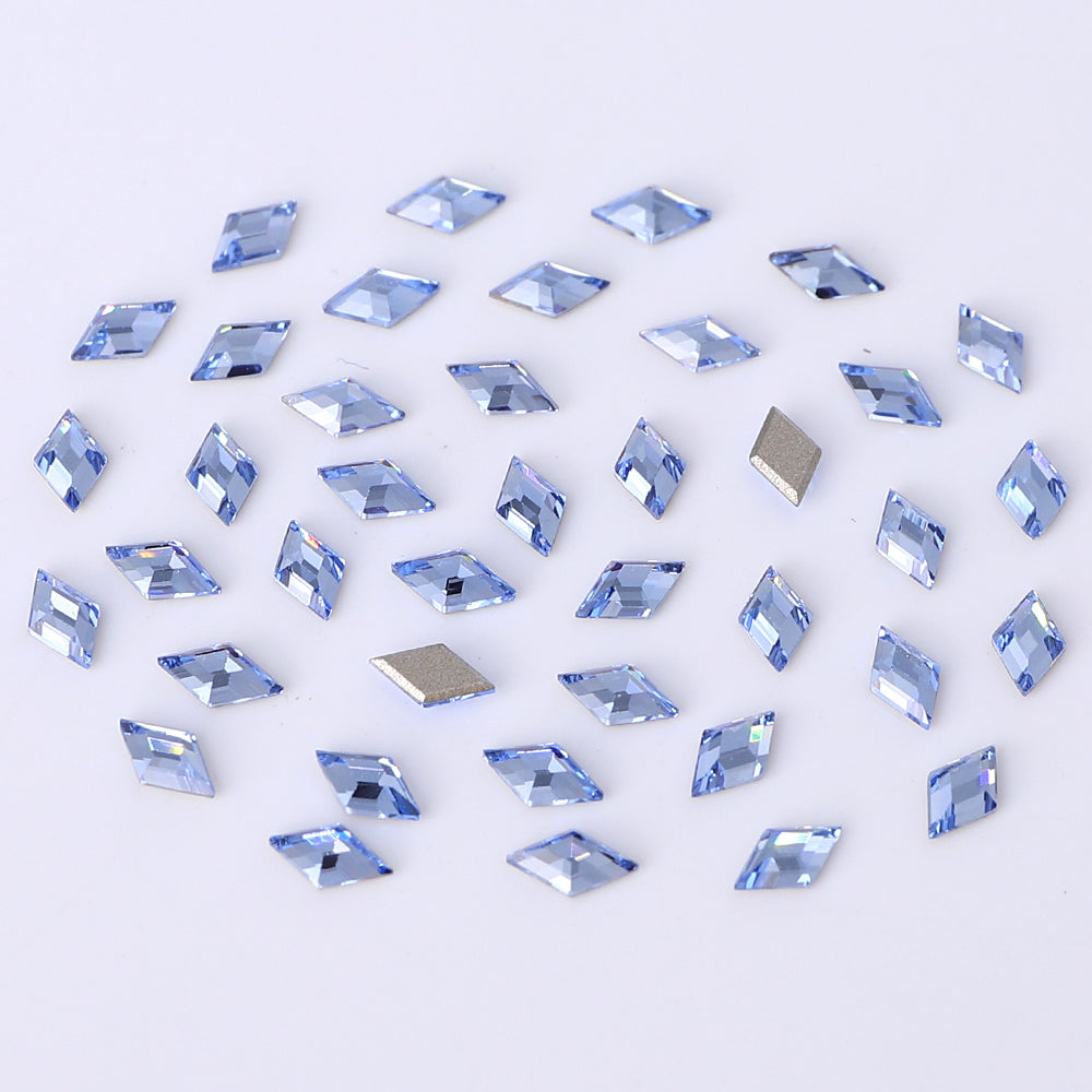 Rhombus Shape Multi Colors Small Size Glass Beveled Flat Back Fancy Rhinestones For Nail Art WholesaleRhinestone