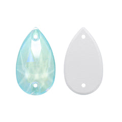 Electric Neon Light Azore Drop Shape High Quality Glass Sew-on Rhinestones